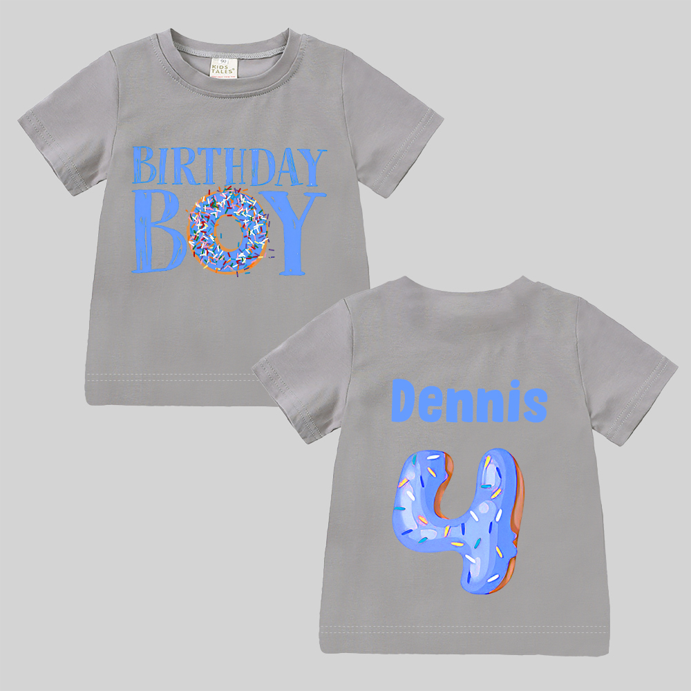 Personalized Donut Sprinkles Theme Birthday T-Shirt | inBirth29