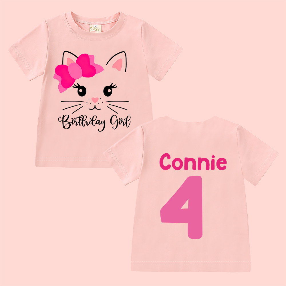 Personalized Cat Theme Kitten Birthday T-Shirt | inBirth32