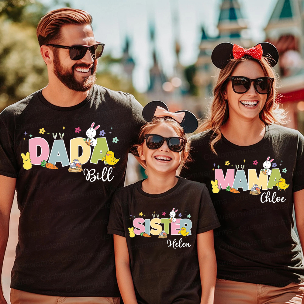 Personalized Family Happy Easter Matching Shirt | CWEaster56