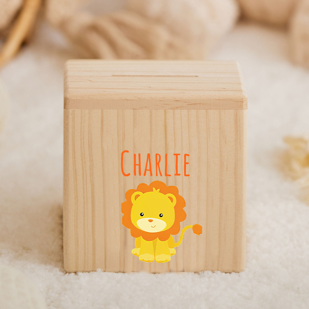Personalized Kid Cute Animal Wooden Money Boxes