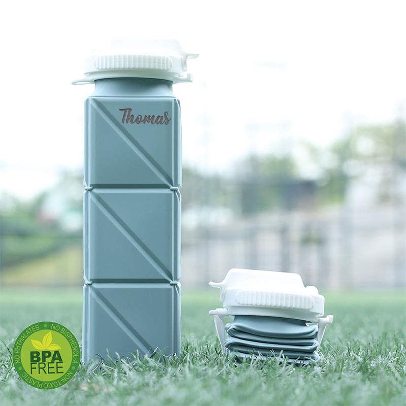 Personalised BPA Free Silicone Foldable Water Bottles | YouBottle80