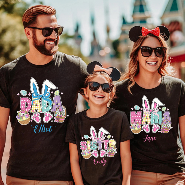 Personalized Family Happy Easter Matching Shirt | CWEaster54