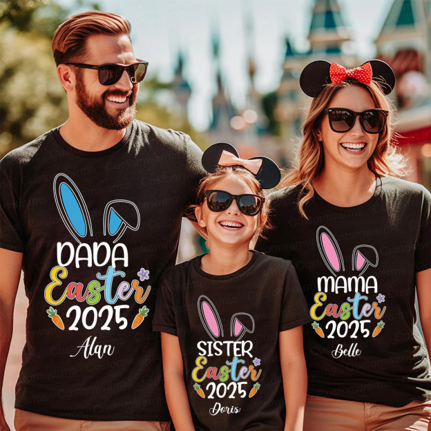 Personalized Family Happy Easter Matching Shirt | CWEaster57