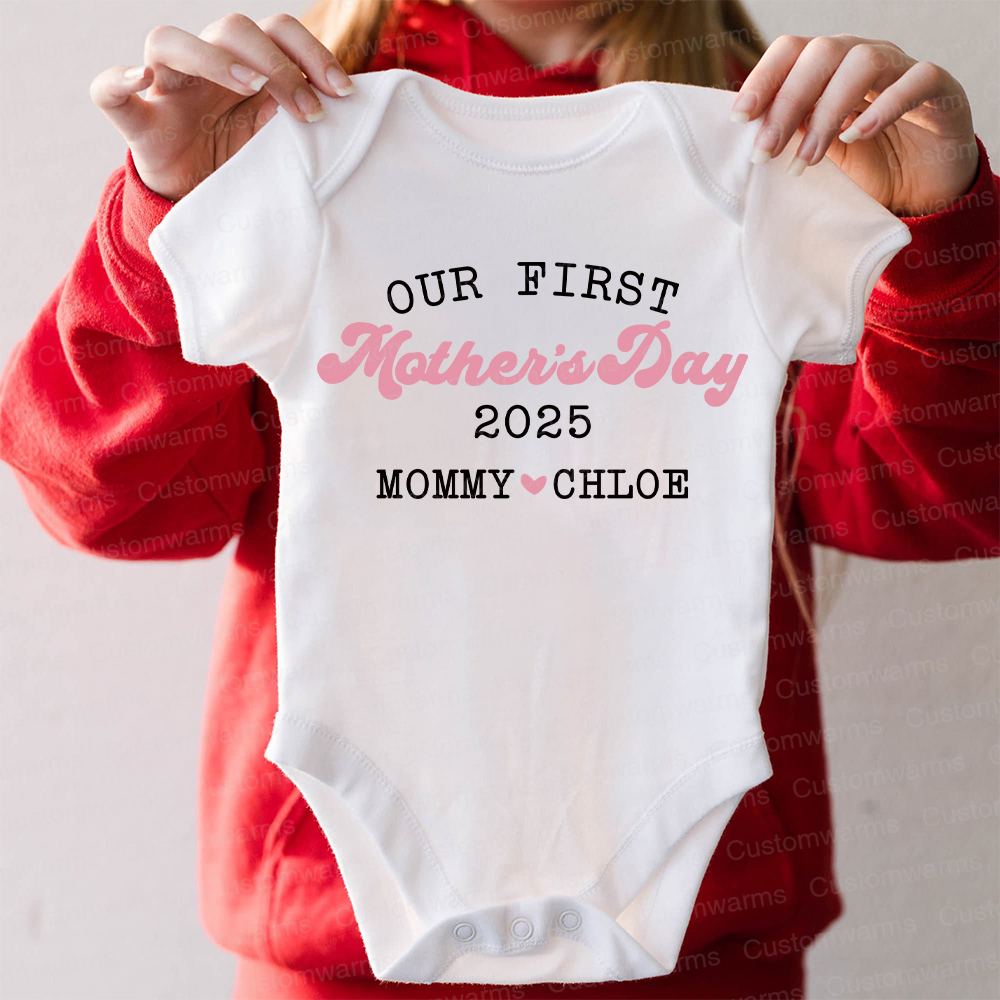 Personalized First Mother's Day Mommy and Baby Outfit | CWFamily30