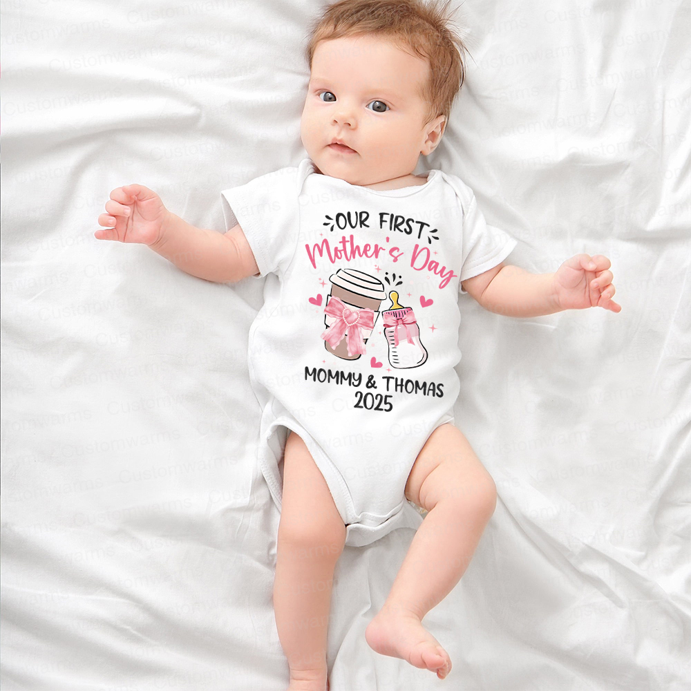 Personalized First Mother's Day Mommy and Baby Outfit | CWFamily16