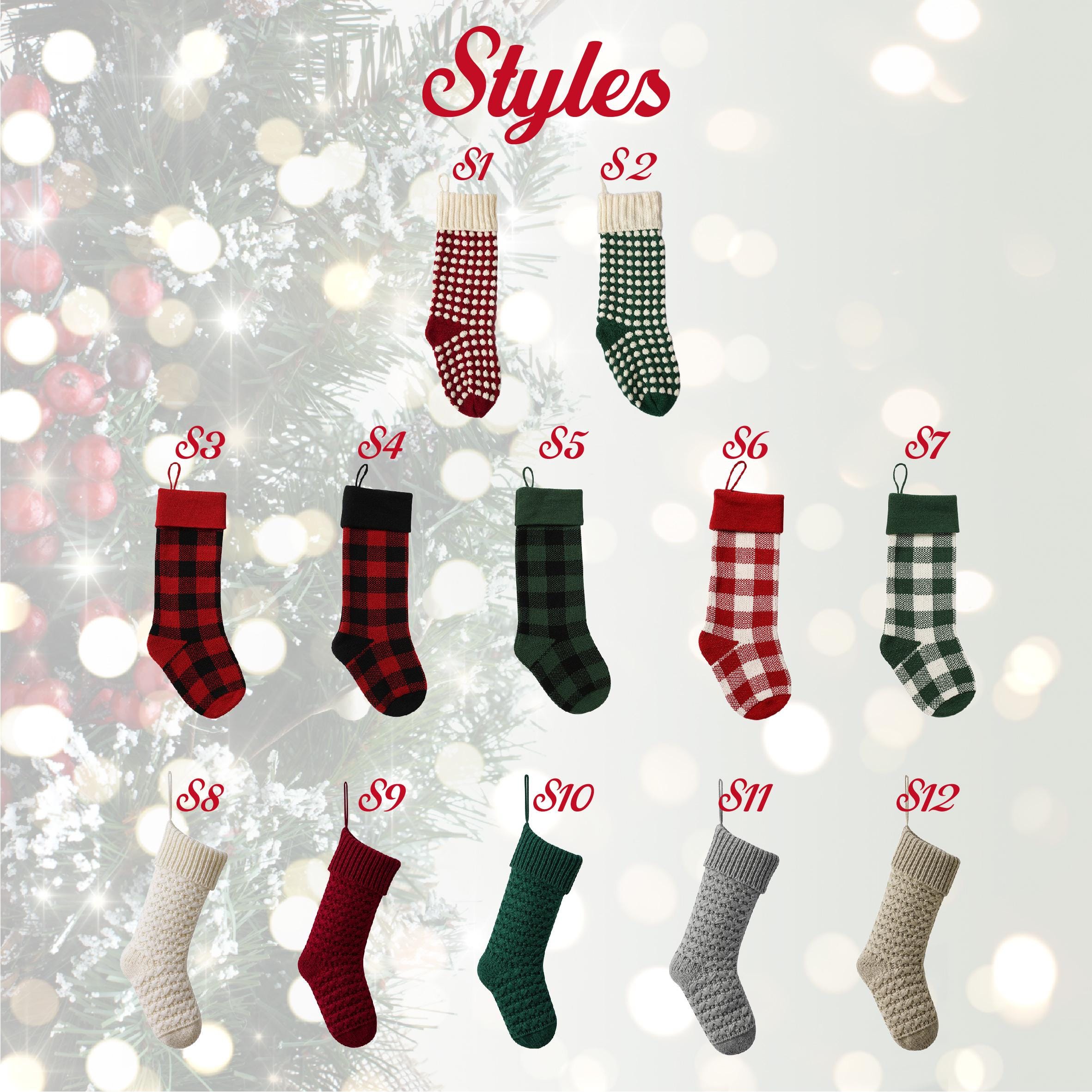 Personalized Leather Patch Christmas Stocking | MCGift84