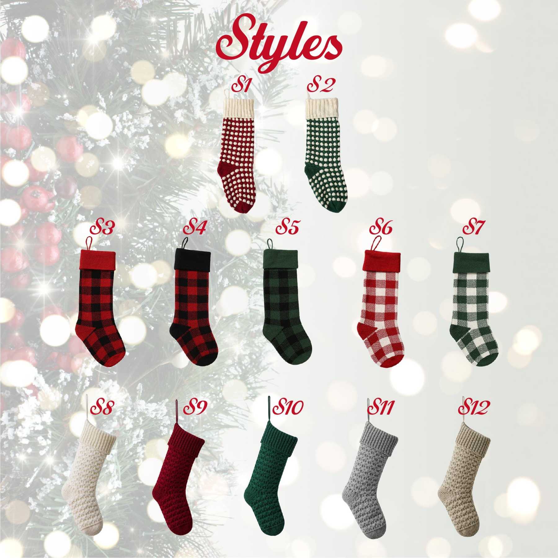 Personalized Leather Patch Christmas Stocking | MCGift84