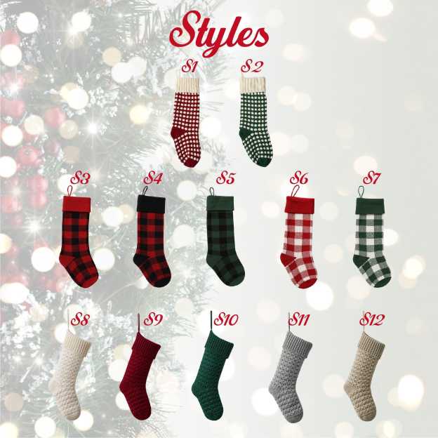 Personalized Leather Patch Christmas Stocking | MCGift84