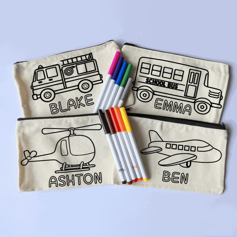 Personalized Gift Color Your Own Bag Kit (Colored Pencils Included)