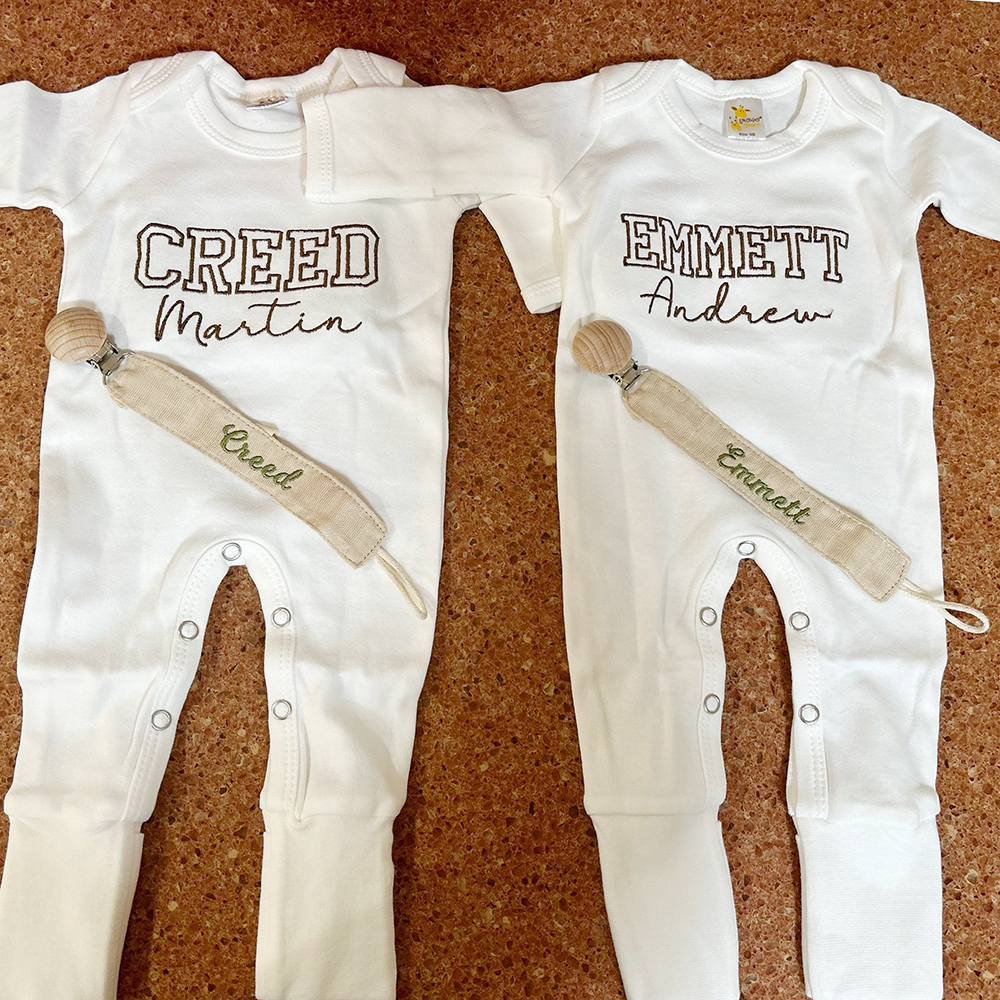 Personalized Baby Embroidered Pacifier Strap with Name | CWToy129