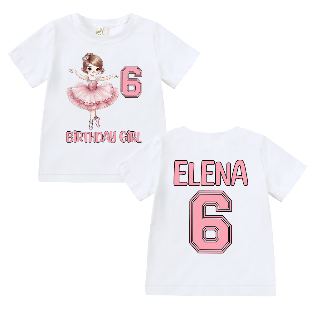 Personalized Ballet Dancer Theme Birthday T-Shirt | inBirth35