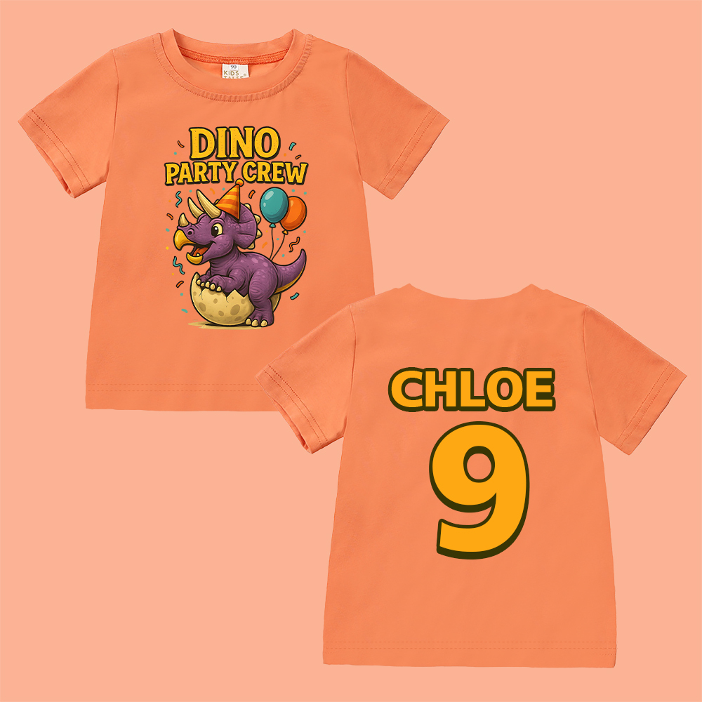 Personalized Dinosaur Party Birthday T-Shirt | inBirth34