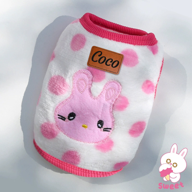 Personalized Cute Pet Soft Plush Fleece Vest | BKPet194