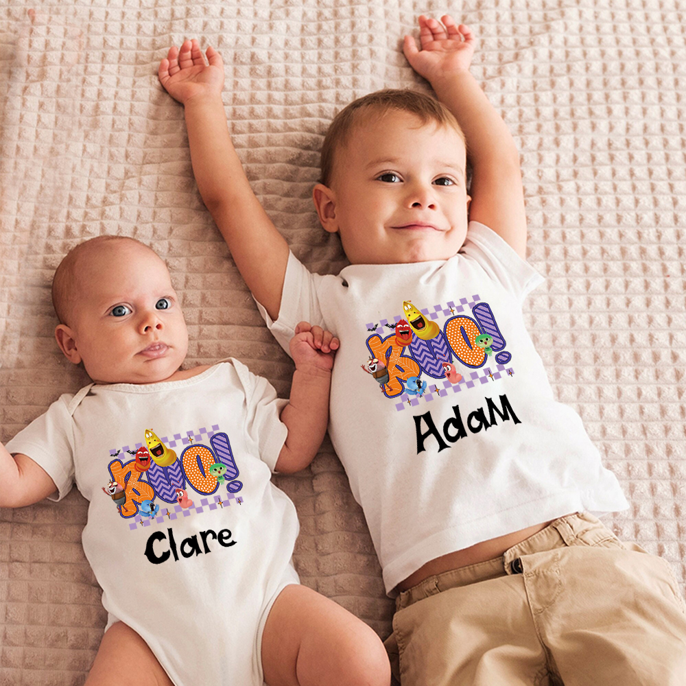 Personalized Larva's Halloween Funny Baby Romper | Larva03