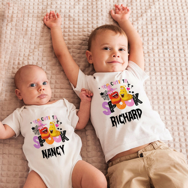 Personalized Larva's Halloween Funny Baby Romper | Larva04
