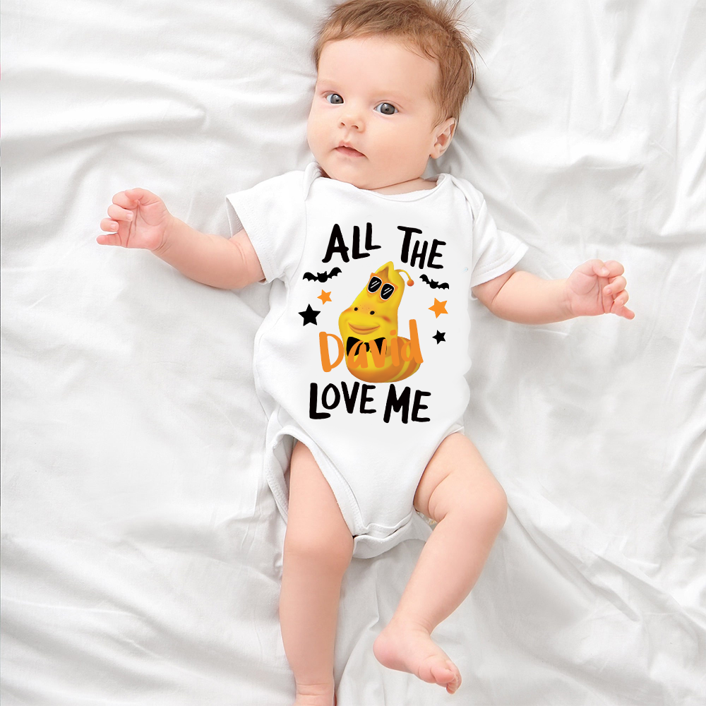 Personalized Larva's Halloween Funny Baby Romper | Larva17