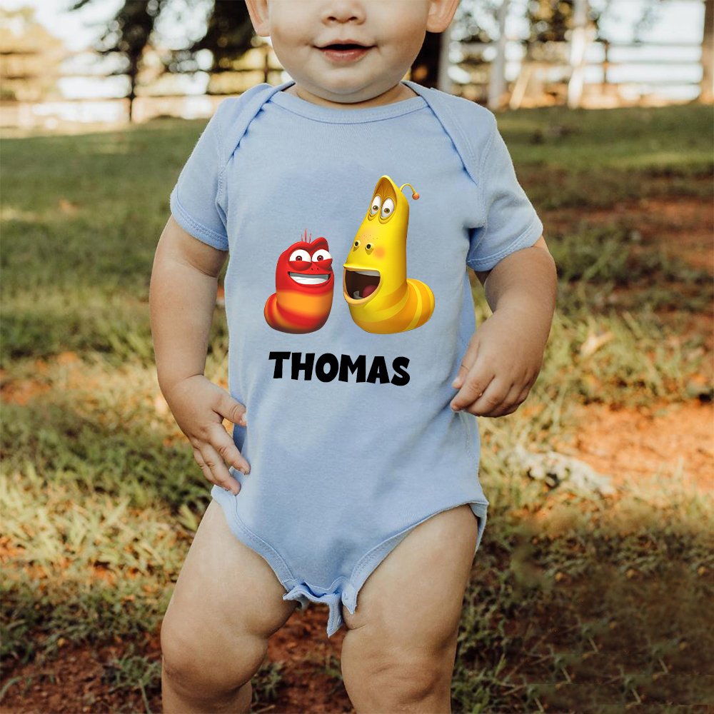 Personalized Larva's Funny Baby Romper | Larva24