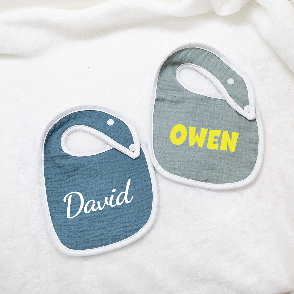 Personalized Embroidered Baby Cotton Bibs | CWBaby306