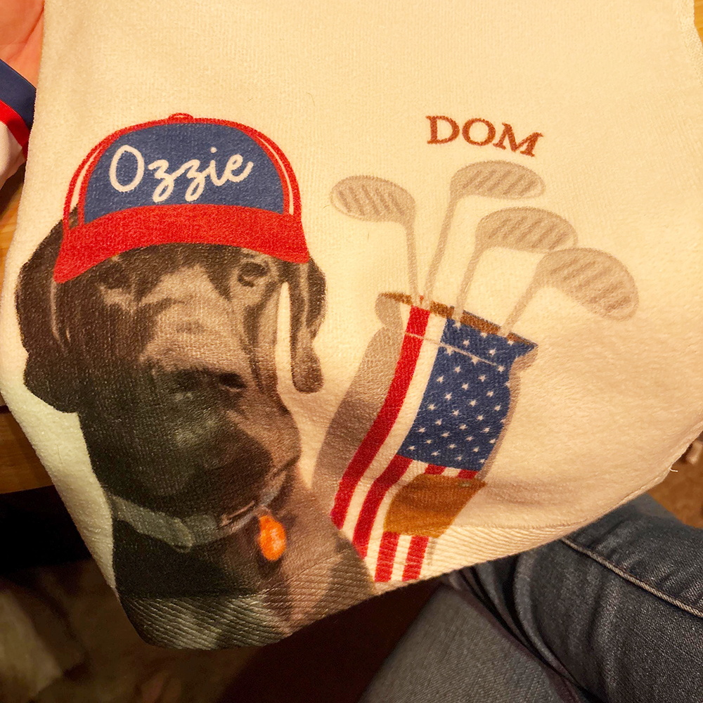 Personalized Pet Portrait Golf Towel For Golf Lover | CWGift36