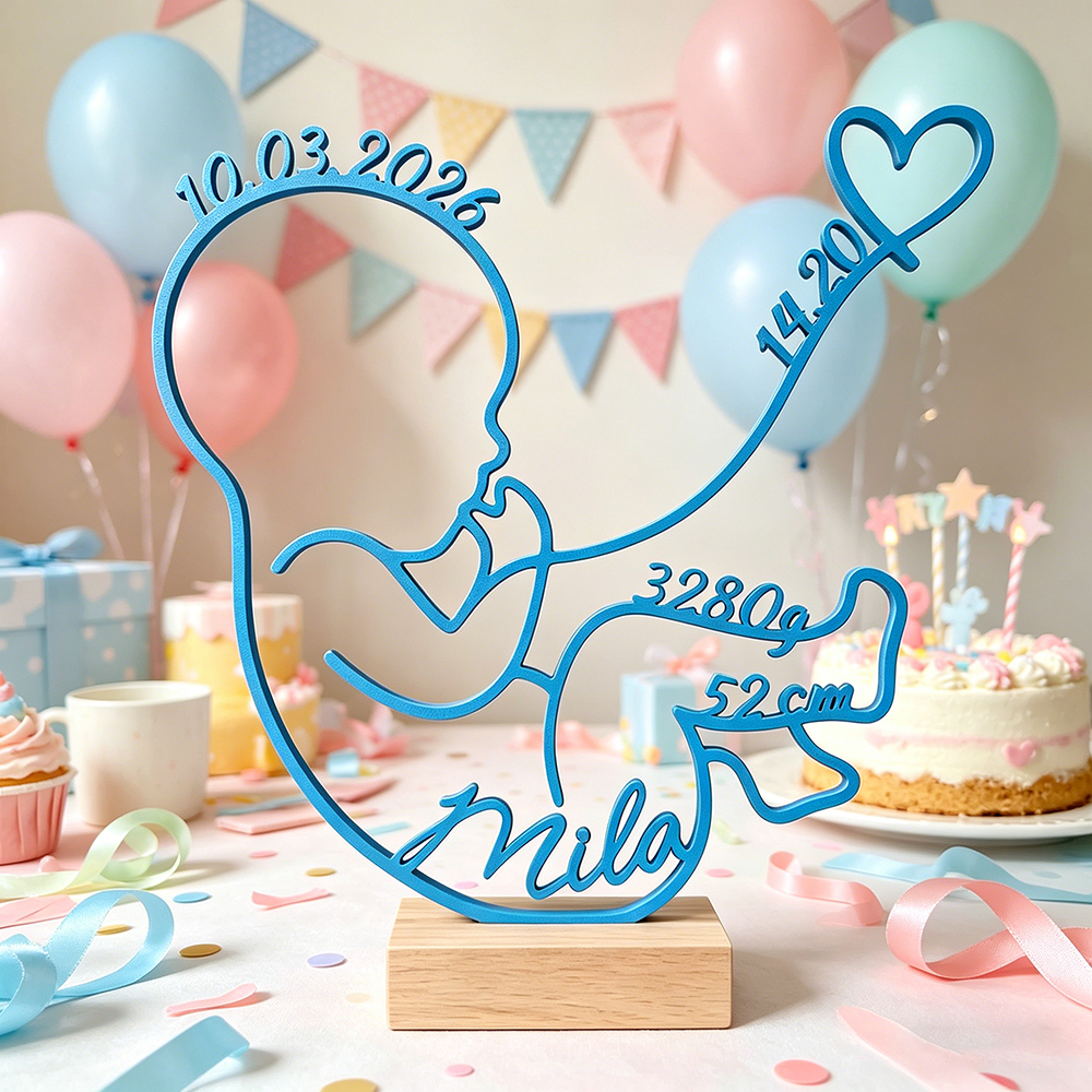 Personalized 3D Baby Birth Stand Decor for Unique & Love | CWGift59