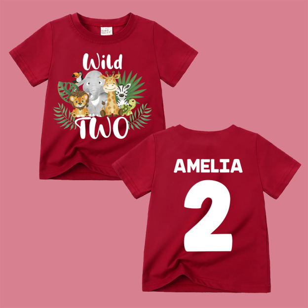 Personalized Forest Feral Floral Zoo Birthday T-Shirt | inTee19