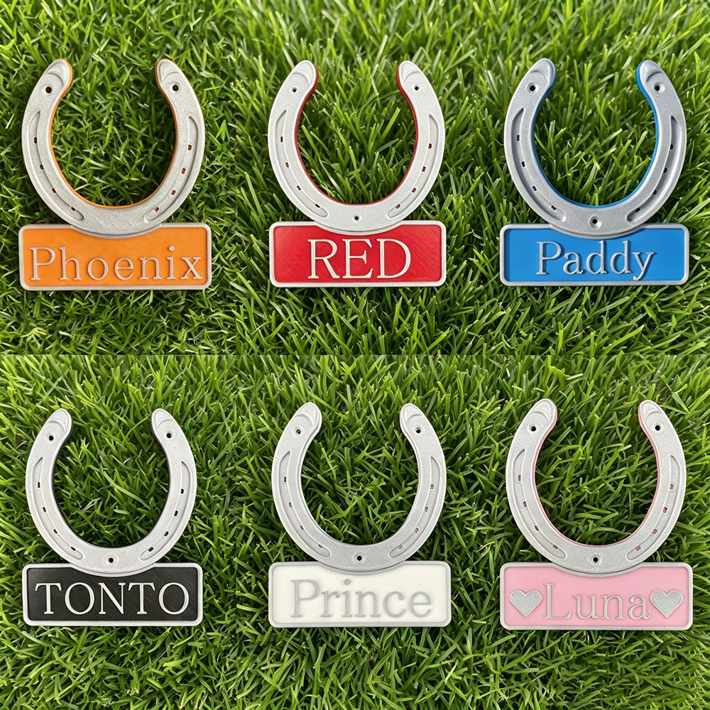 Personalized 3D Horseshoe Stable Door Name Plate | CWGift72