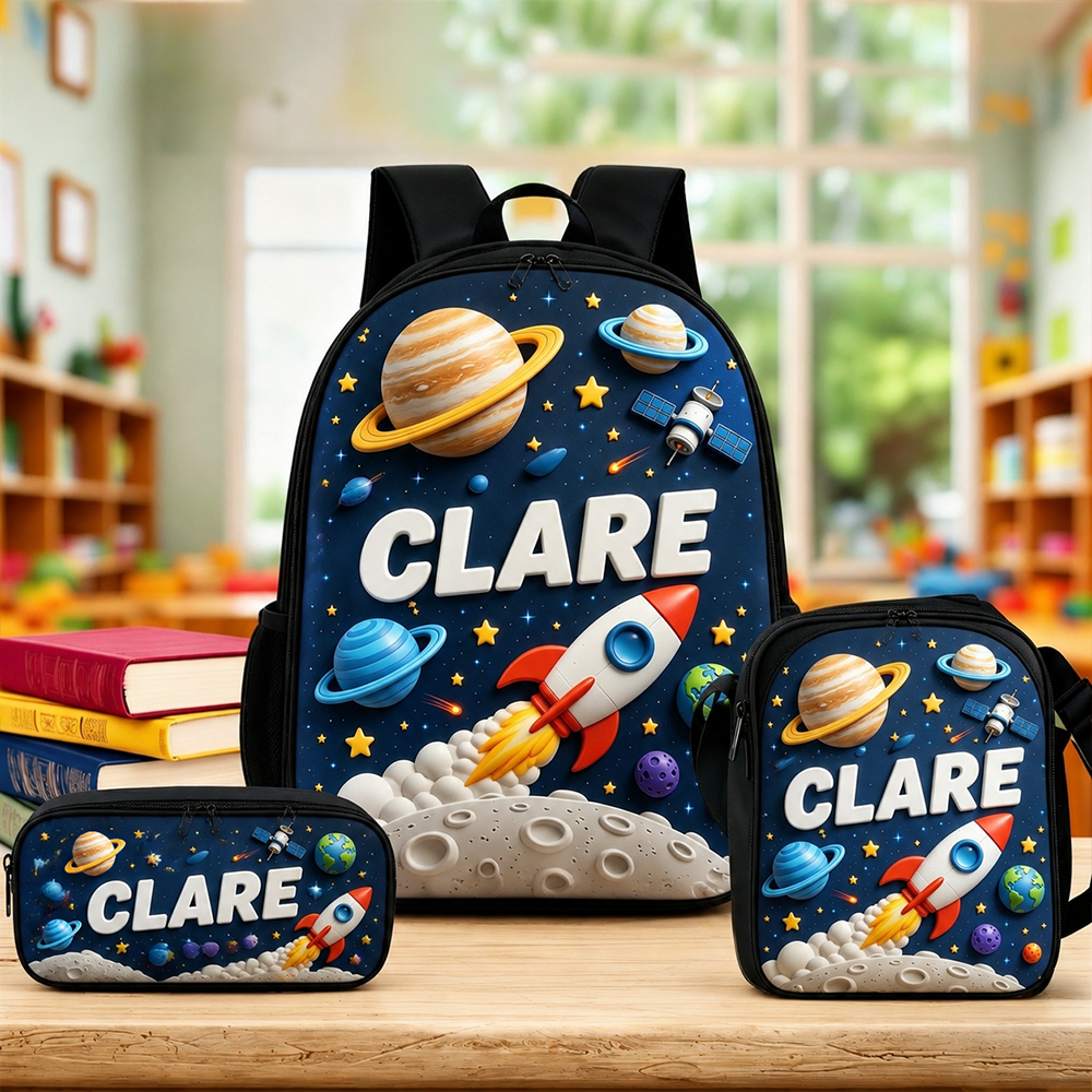 Personalized Kid Space Astronaut Backpack Set | CWPack382