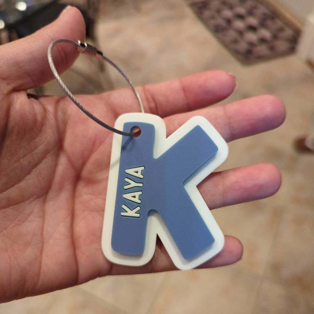 Personalized 3D Printed Backpack Name Tag | CWGift90