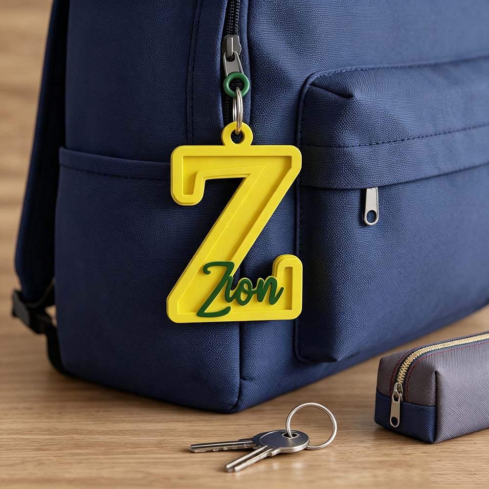 Personalized 3D Printed Backpack Name Tag | CWGift96