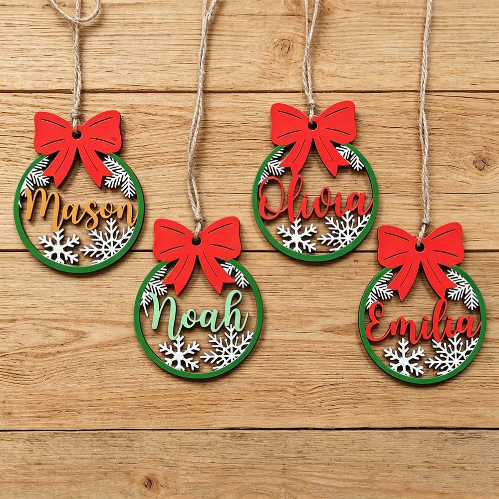 Personalized Wooden Christmas Ornaments | MCGift373