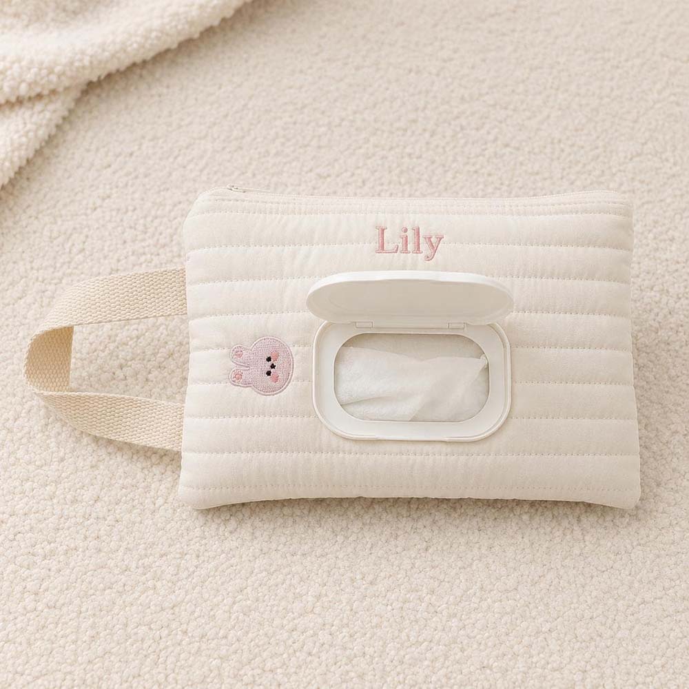 Personalized Embroidered Quilted Baby Wipe Pouch | CWBaby530