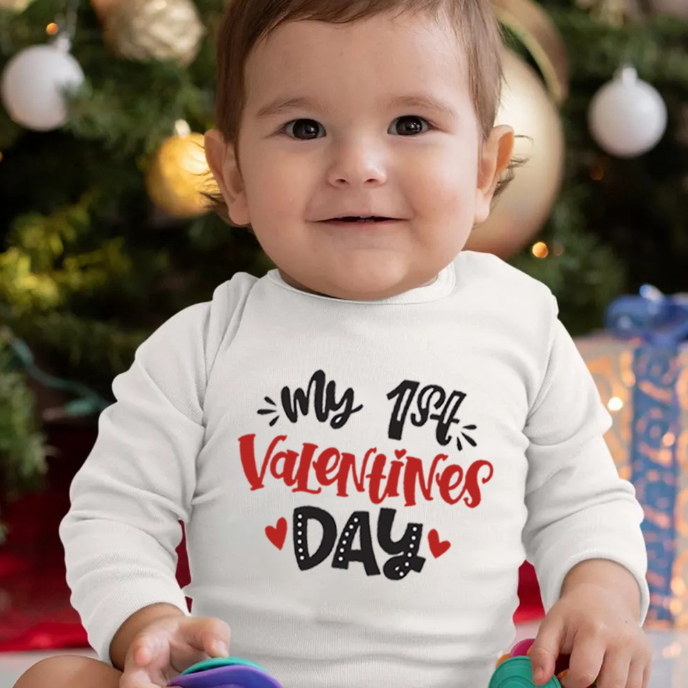 Personalized Baby First Valentine Ropmer and Hat Set | CWBaby145