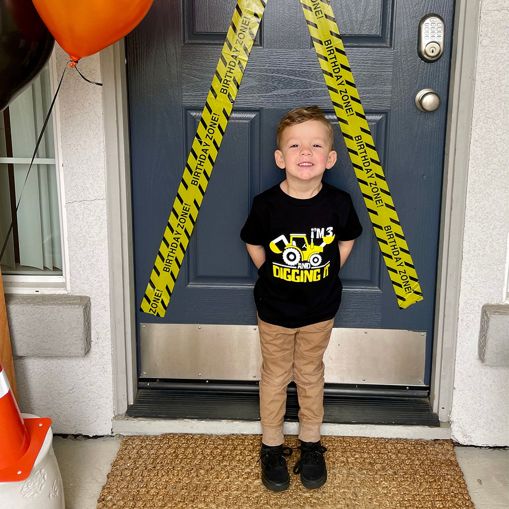 Personalized Digging It Construction Birthday T-Shirt | inBirth22