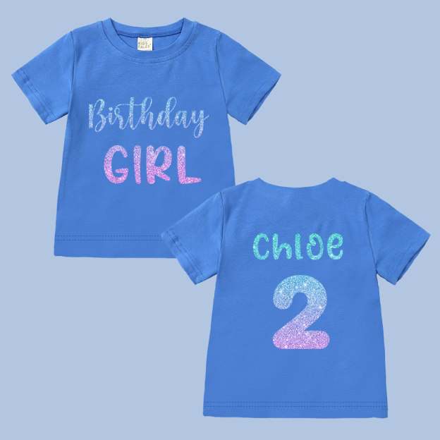 Personalized Colourful Birthday Girl Birthday T-Shirt | inBirth28