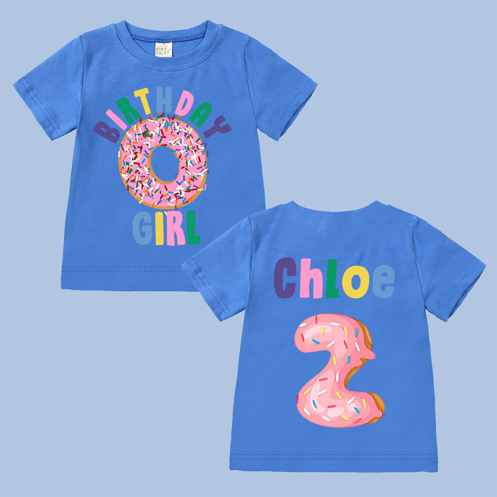 Personalized Donut Sprinkles Theme Birthday T-Shirt | inBirth29