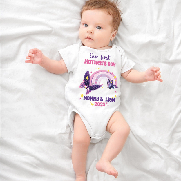 Personalized First Mother's Day Mommy and Baby Outfit | CWFamily38