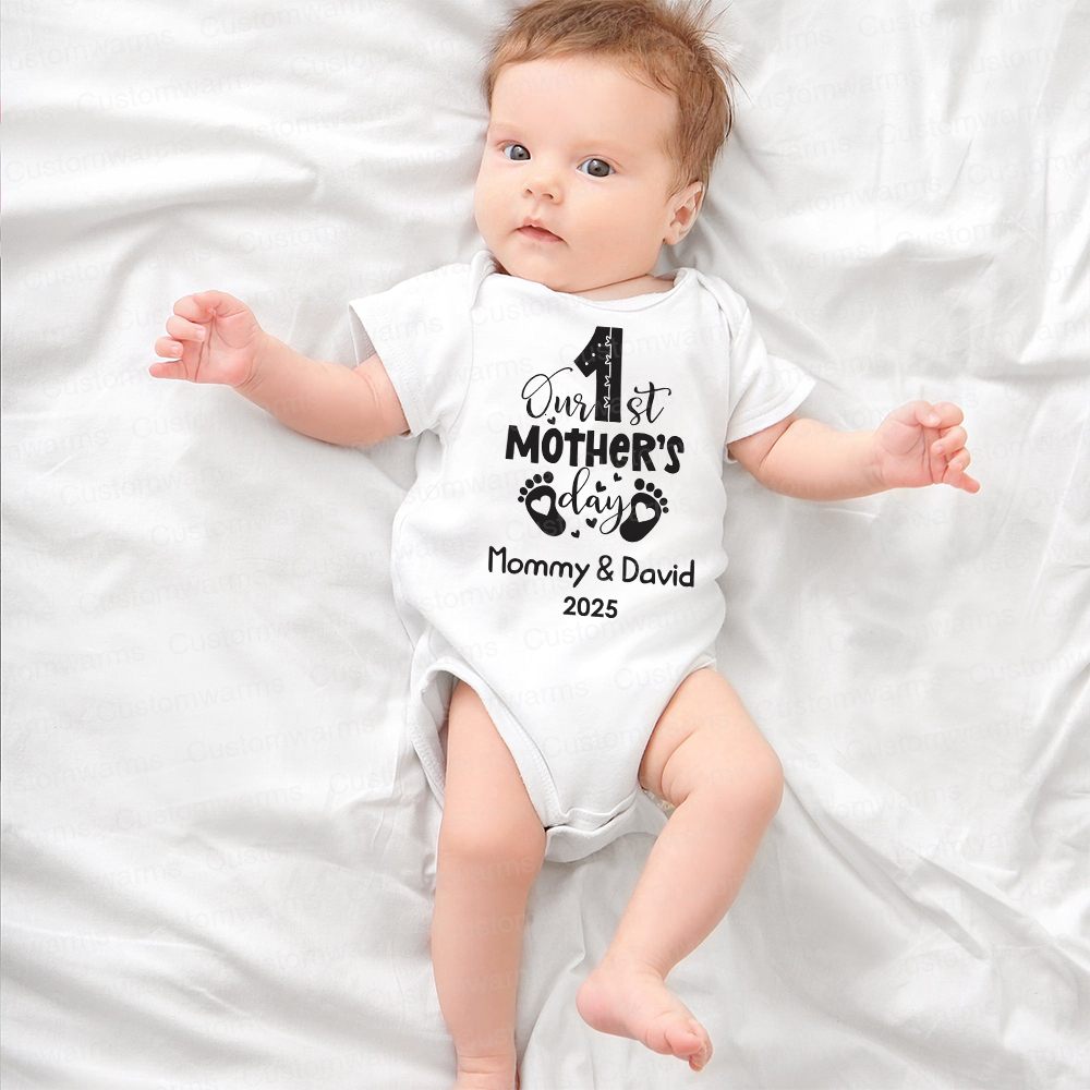 Personalized First Mother's Day Mommy and Baby Outfit | CWFamily20