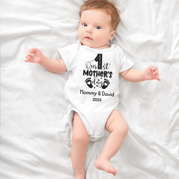 Personalized First Mother's Day Mommy and Baby Outfit | CWFamily20