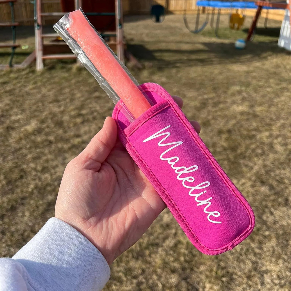 Personalized Icy Frozen Yogurt Popsicle Holder | CWBeach179