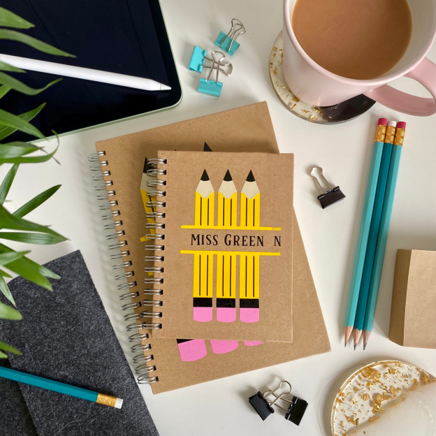 Personalized Pencil Teacher Notebook for Teacher Appreciation Gift | CWTeach09