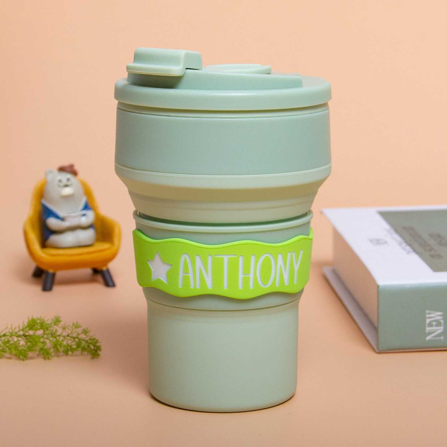 Personalised Portable Leak-Proof Silicone Water Cup | CWBaby159