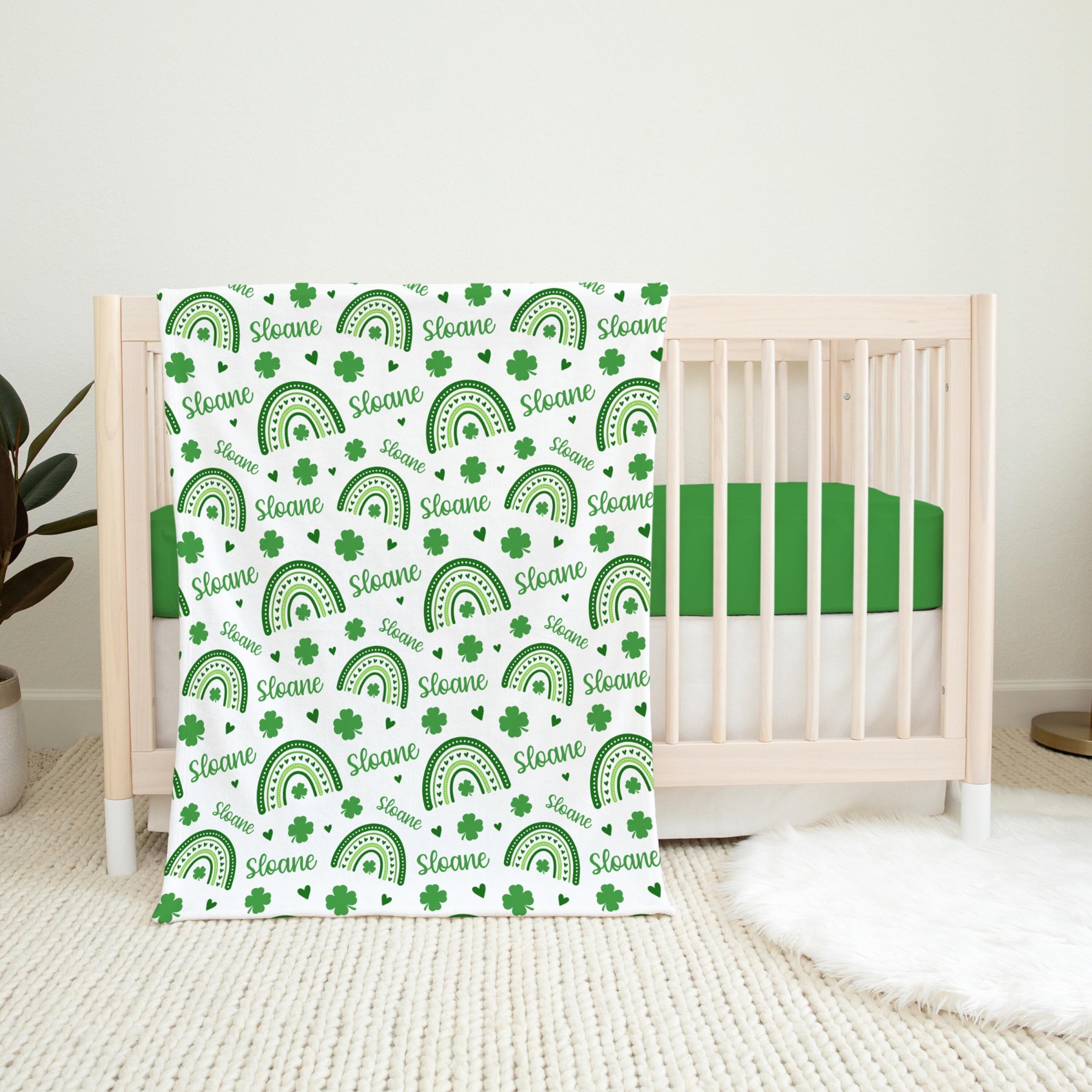 Personalized Baby St. Patrick's Day Swaddle Set | BBBlanket35