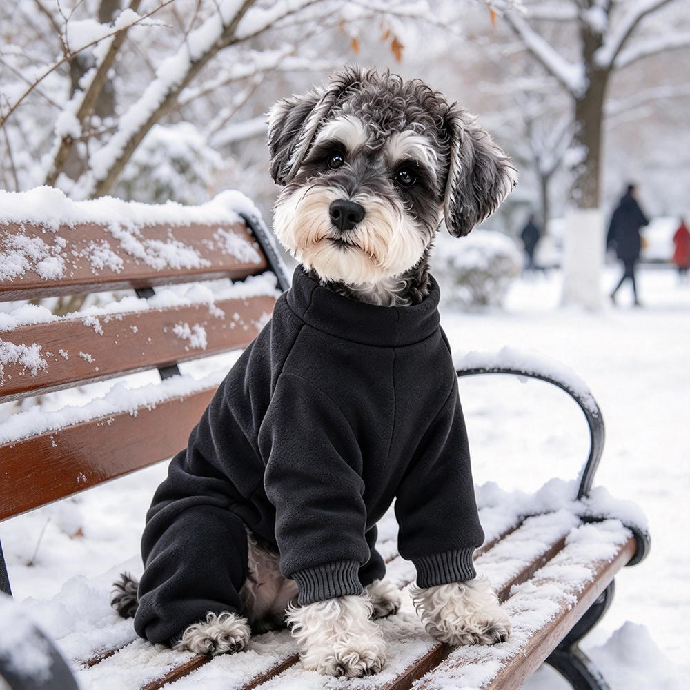 Personalized Hand Embroidery Pets Winter Warm Four-Legged Jumpsuit | BKPet610
