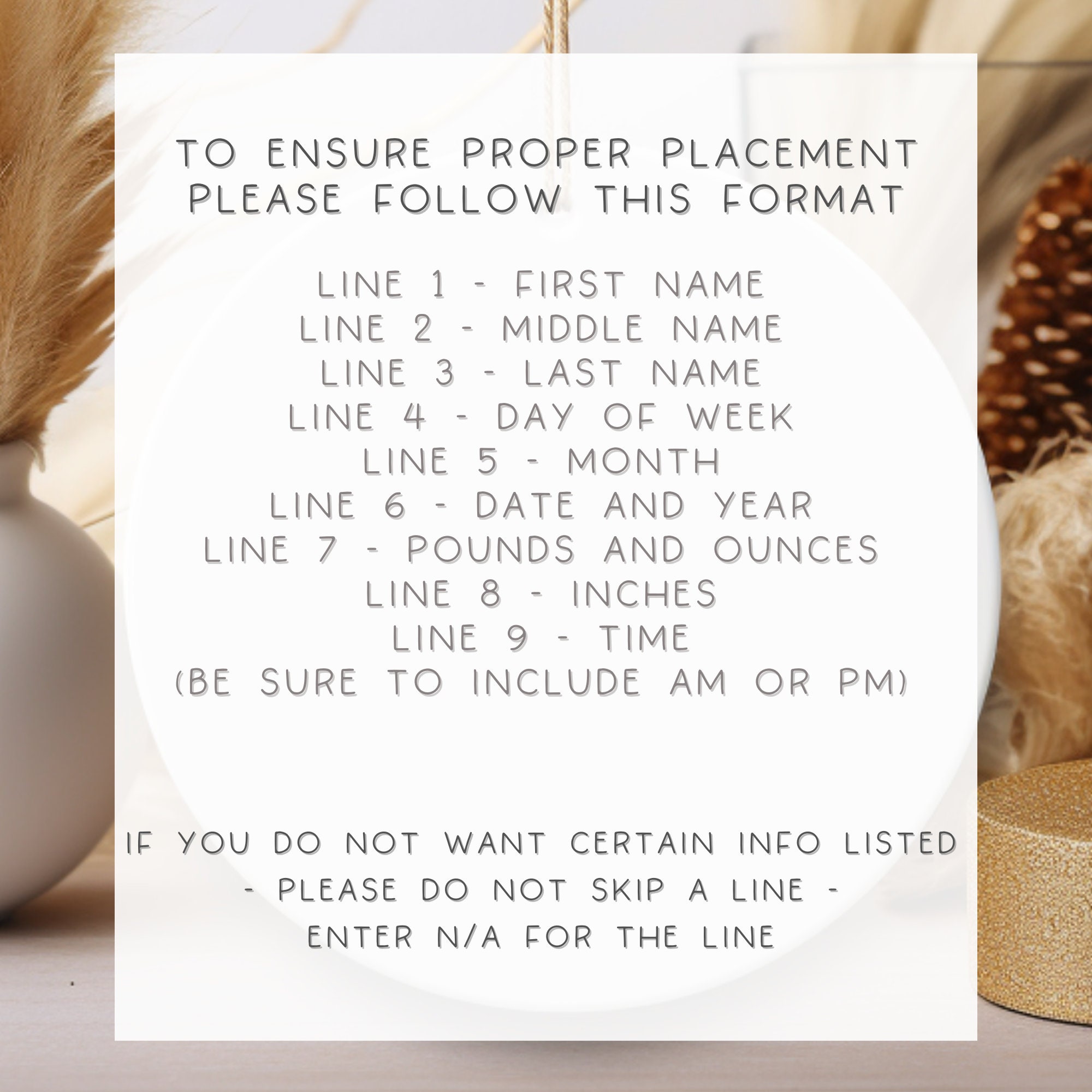 Personalized Newborn Baby Birth Announcement Ornament | CWBaby32