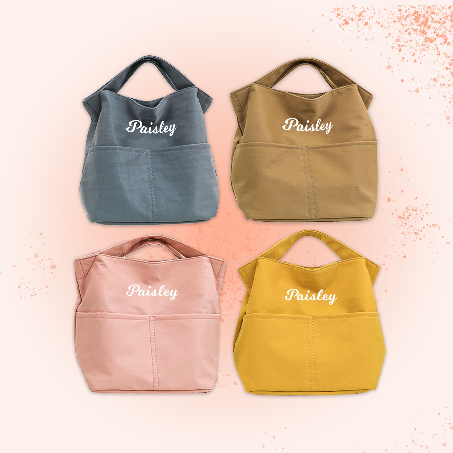 Personalized Color Kids Lunch Tote Bag