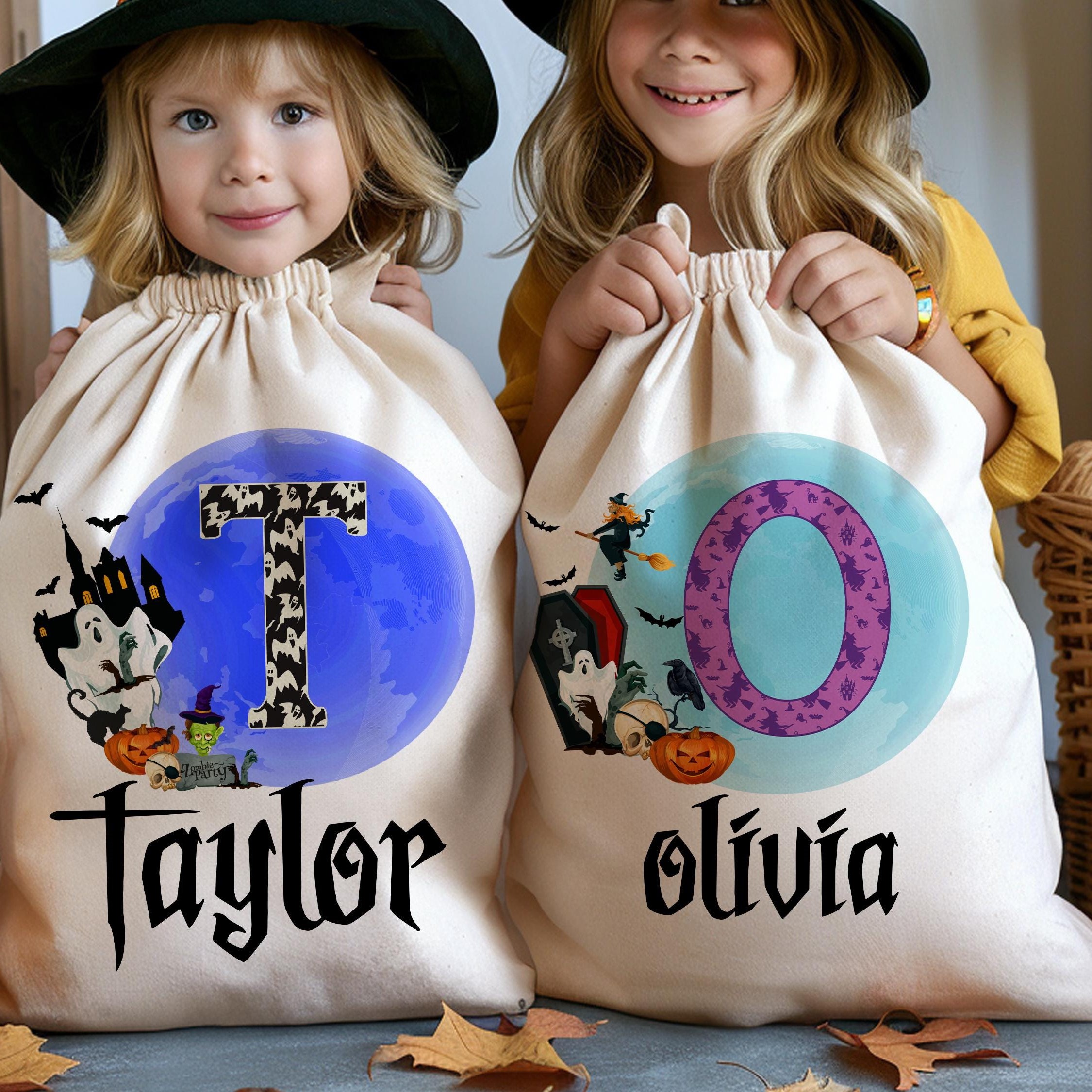 Personalized Name Pumpkin Treat Bag | CWHalloween11