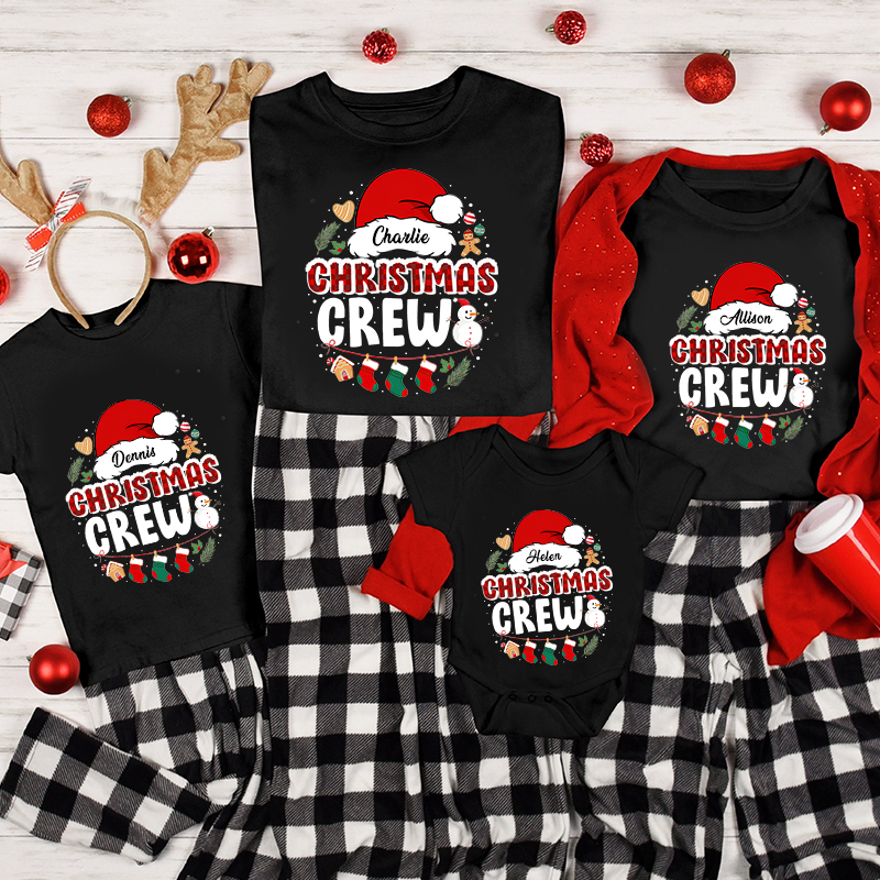 Personalized Family Christmas Monogrammed Name T-Shirt| Match0416