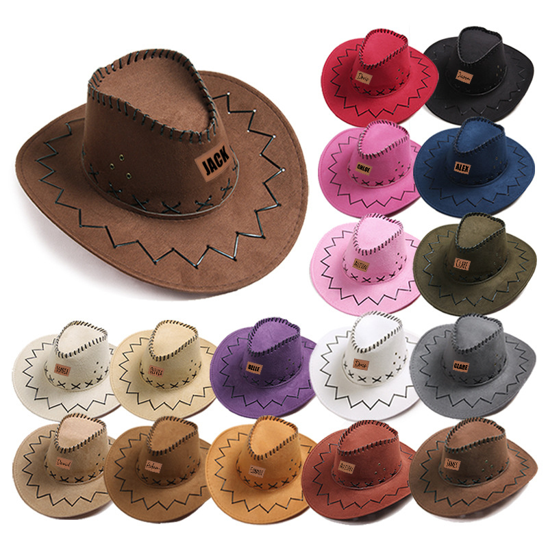Personalized Leather Patch Cowboy Hat for Comfort & Unique | CWBeach102