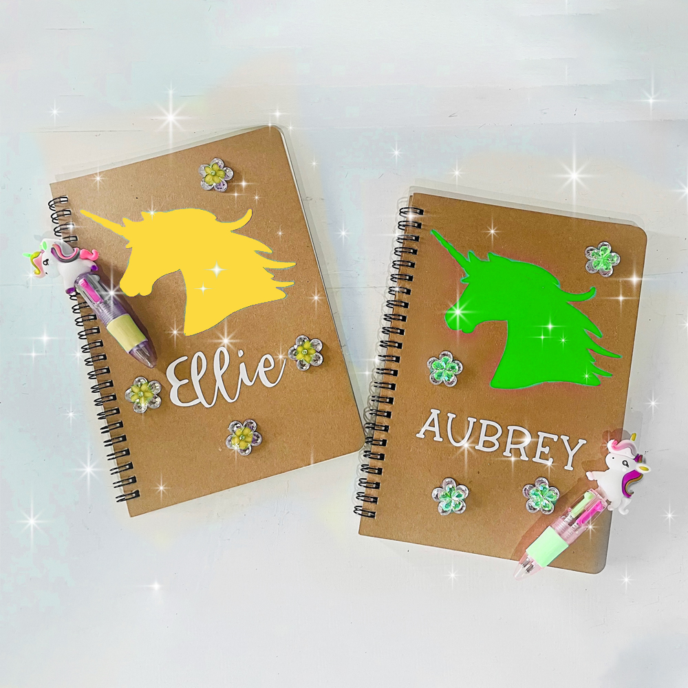 Personalized Unicorn Notebook and Pen Set for Kids | CWToy07
