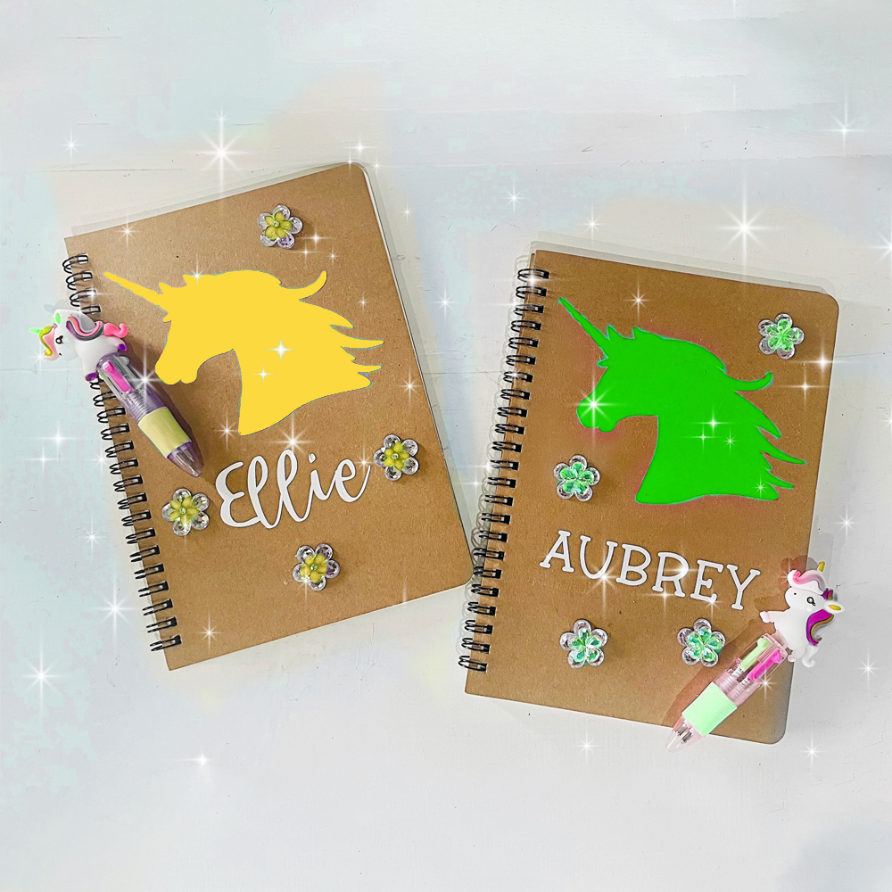 Personalized Unicorn Notebook and Pen Set for Kids | CWToy07